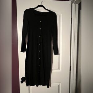 ASOS Black Long Sleeve Body Con Dress